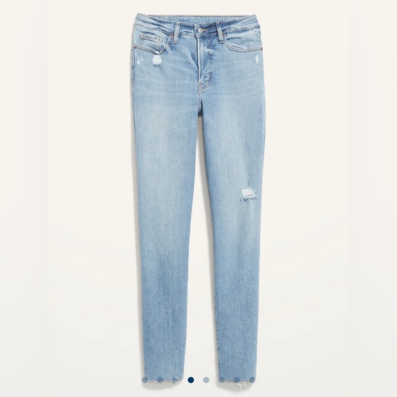 NWT Old Navy High-Waisted OG Straight Cut-Off Jeans in Alma 18 - Picture 3 of 15